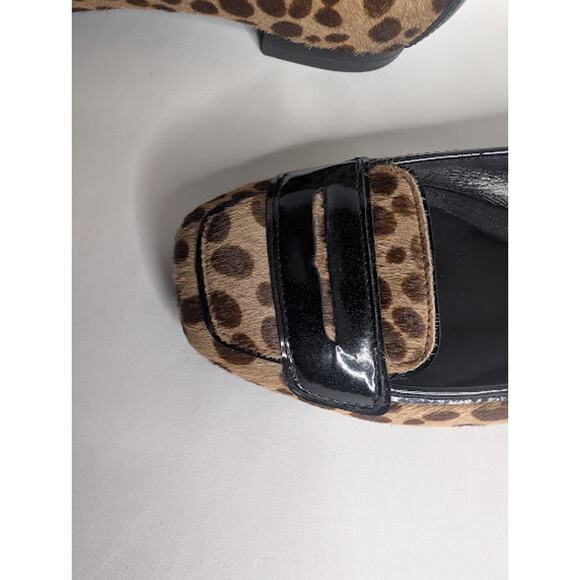 DNKY Womens Leopard spot Leather loafer size 7.5 mobwife Retro, Quiet Luxury - Picture 5 of 10